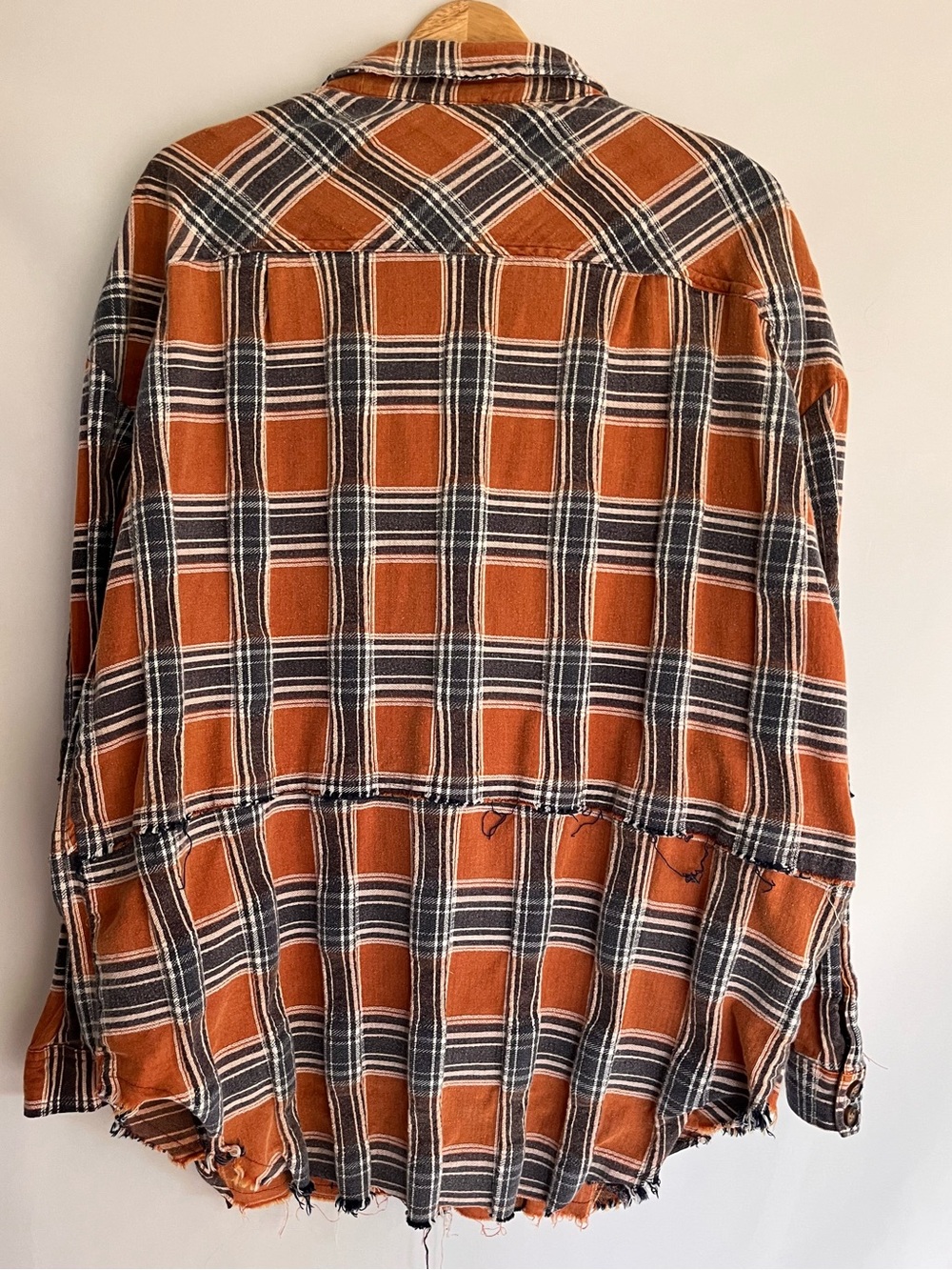 Oli & Hali Orange and Black Plaid Button-Up Shirt - Picture 12 of 13